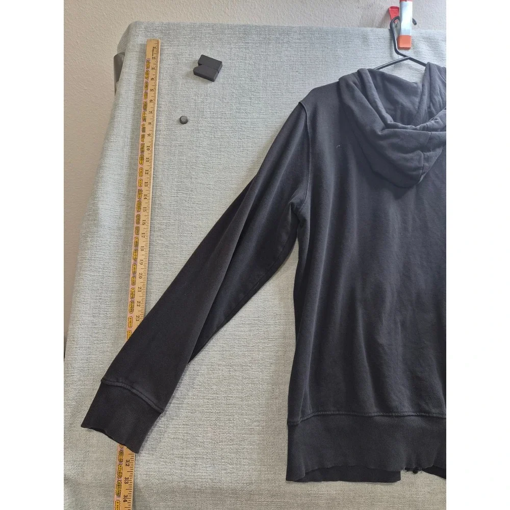 The North Face Hoodie Mens Large Black Fleece Lined Streetwear Casual Full Zip